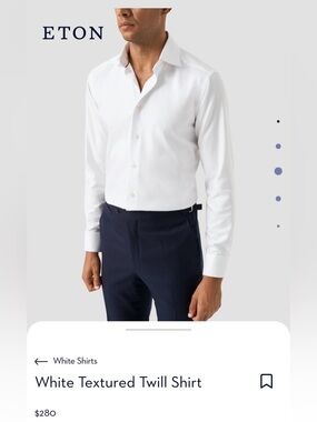 Eton White Men's Dress Shirt